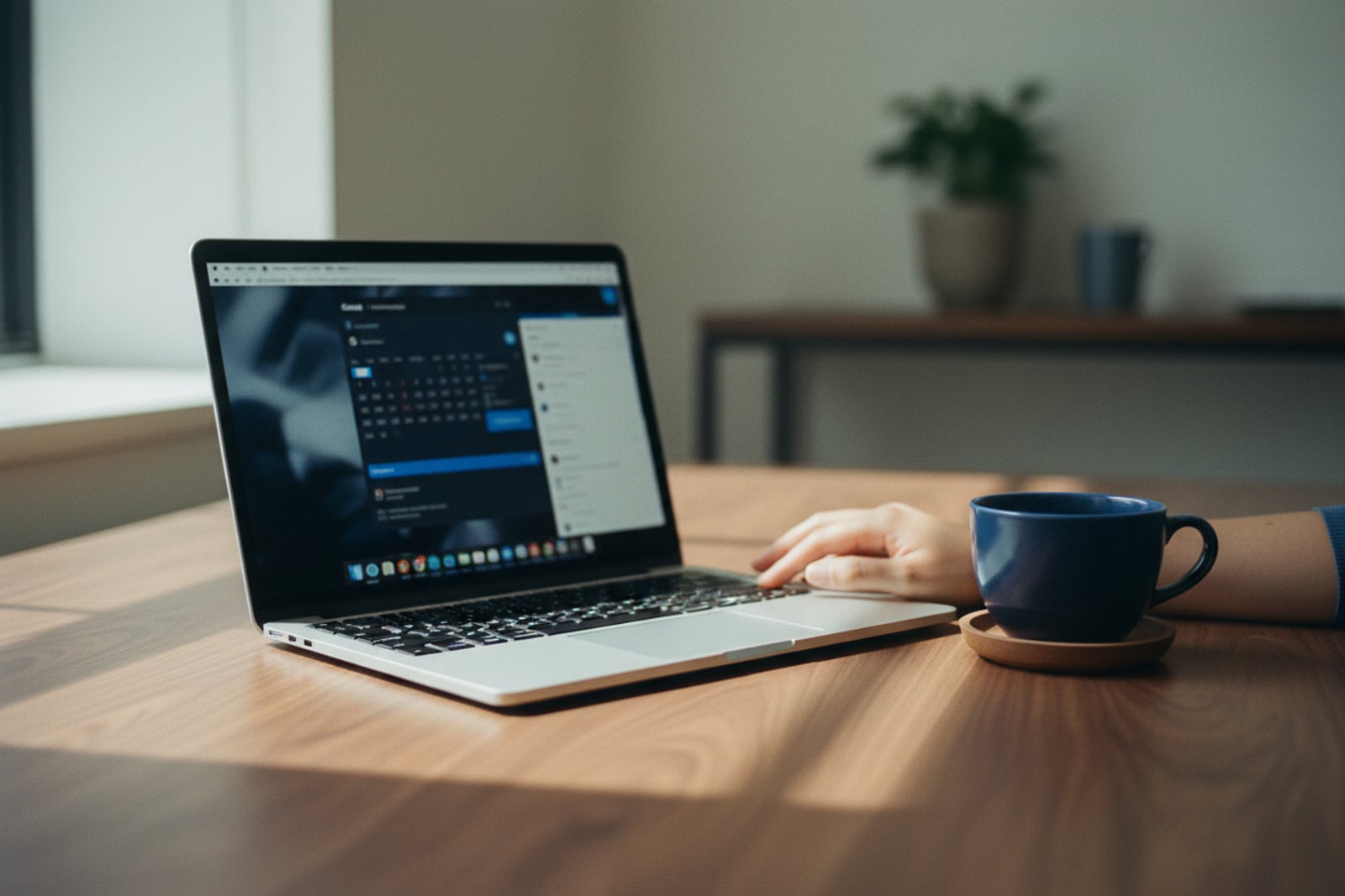 Microsoft 365 admin centre open on a laptop during a tenant migration.